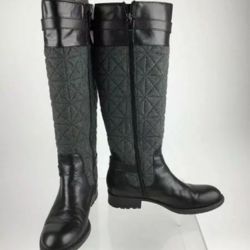 Franco Sarto Black Genuine Leather Boots SZ 7 NEW!